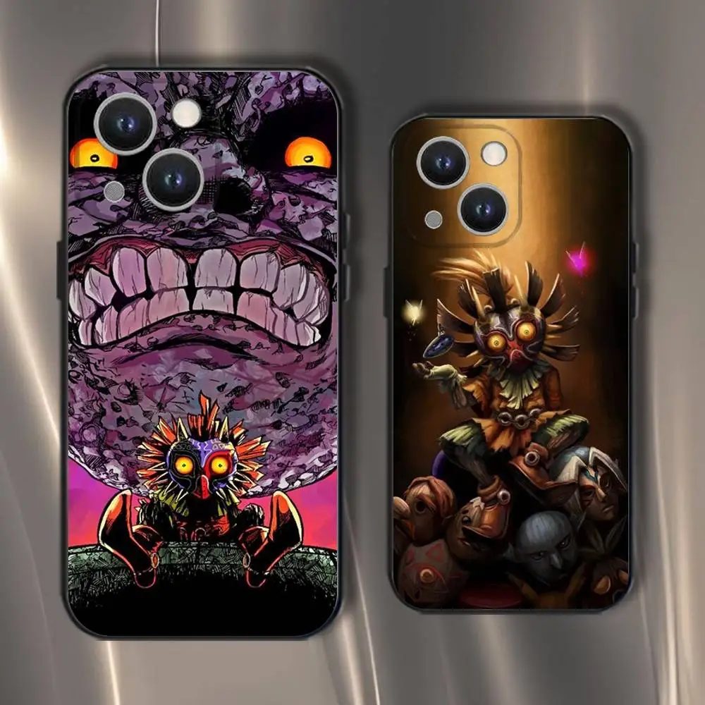 

Z-Zeldas-Majoras Mask Phone Case For iPhone 16,15,14,13,12,11,Pro,XS,Max,XR,Plus,E,SE4,Mini Black Soft Cover
