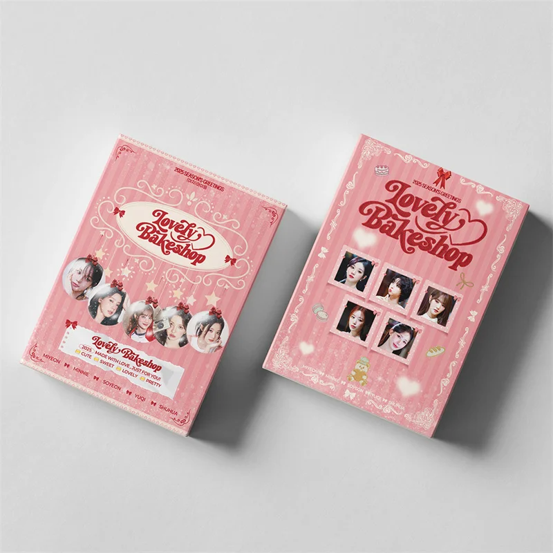 55pcs (G) I-DLE Album Card 2025 SEASON'S GREETINGS Album GIDLE MINNIE Printed Photo Card LOMO Card Gift For Girls Collection