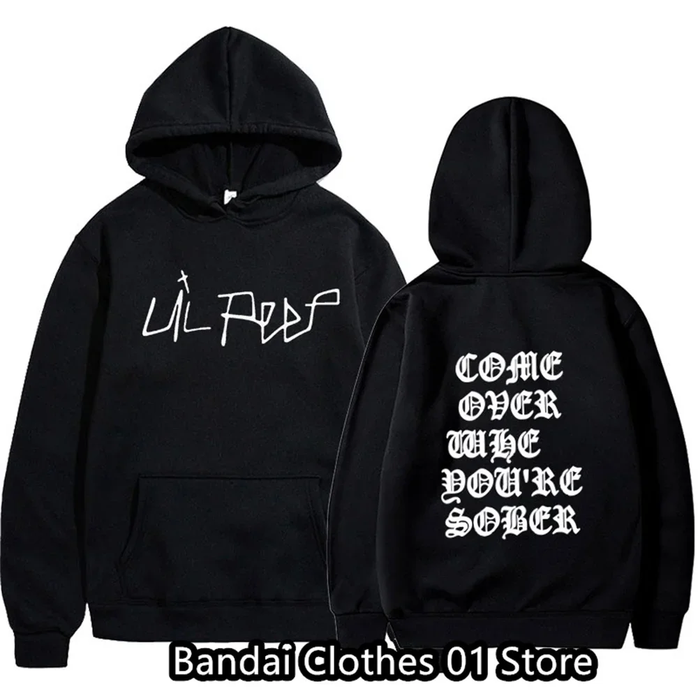 Hip Hop Rapper Lil Peep Come Over When You're Sober Tour Concert Print Hoodie Men Women Fashion Oversized Sweatshirt Streetwear