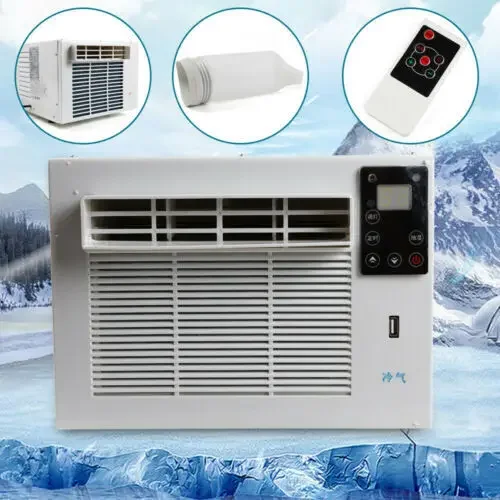 Mini Mobile Air Conditioner Cooler 750W Compact Built-In Window Air Conditioner