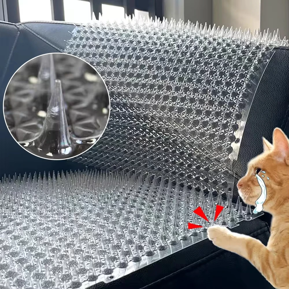 With Prickle Strips Spikes Straps Keep Cat Dog Away Digging Climbing Pet Supply  Pad Anti-Cat Dog Mat Protect Plant
