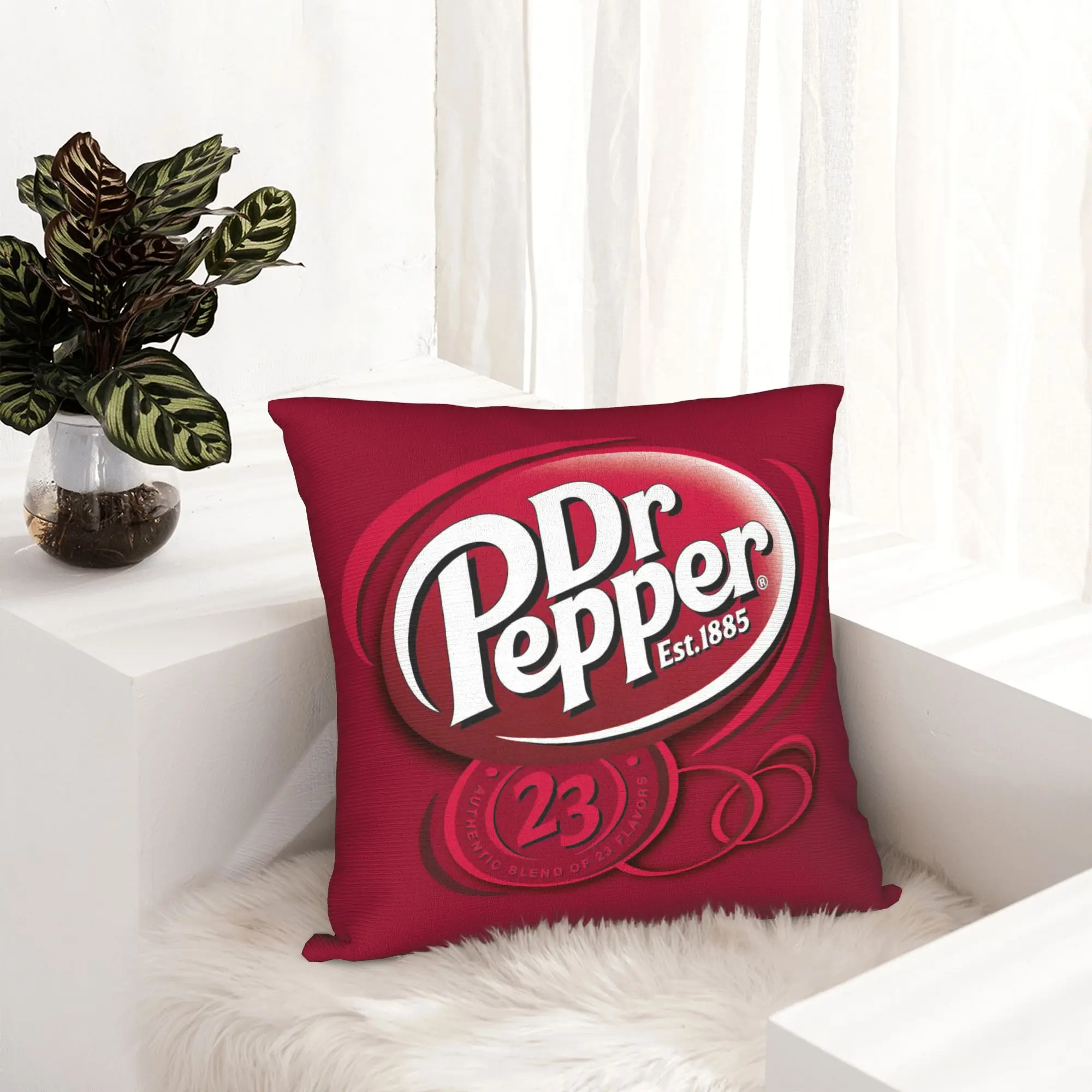Fashion Unique Peppers Print Cushion Covers 45x45cm Velvet Vintage Dr. Soda Est Pillow for Car Square Pillowcase Decoration