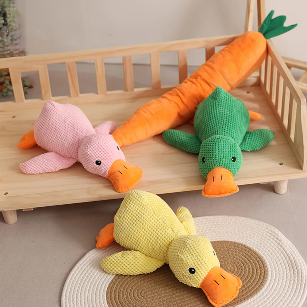 

The Mellow Dog Calming Duck Stuffed Duck Dog Toy Dog Stuffed Animals Chew Toy Wild Goose Chew Toy for Large & Small Dogs