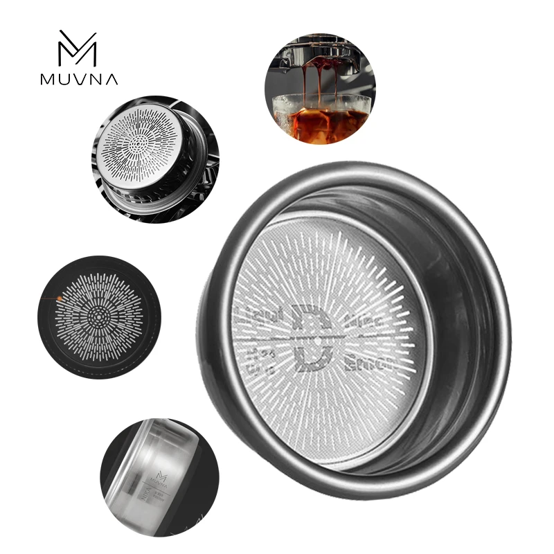 

Фильтр-корзина для портафильтра из нержавеющей стали Muvna Nika, 15-22 г, для Breville/Delonghi/E61, точная совместимость, аксессуары для бариста