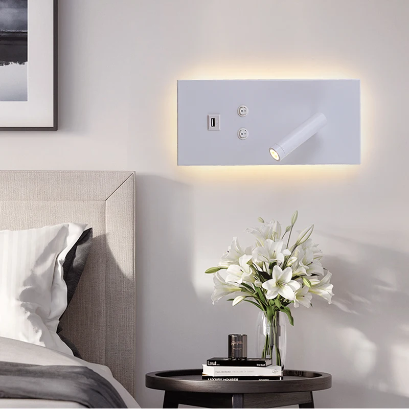 Applique murale LED au design nordique moderne et créatif, luminaire de fond, idéal pour une chambre à coucher, un salon ou une table de chevet