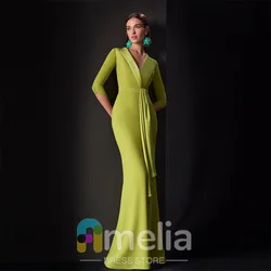 Amelia Elegant Party dresses Woman V Neck Evening Prom Dresses for Special Occasions Long Formal Gowns For Dubai 2024