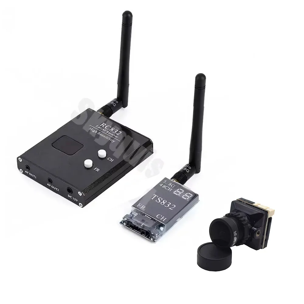 NEW 48CH 5.8G 600mw 5km Wireless AV Transmitter TS832 & Receiver RC832 & 1500 TVL camera for FPV Quadcopter Aircraft