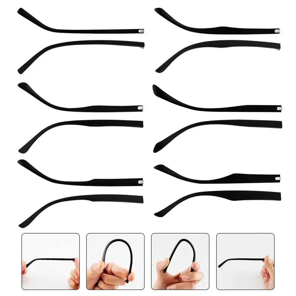 1 Pair Eyeglasses Temple Arm Flat Teeth TR90 Anti-Slip Eyeglasses Replacement Leg Eyewear Frames Accessories Glasses Repair Tool