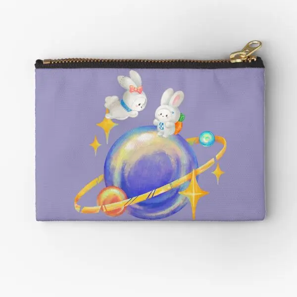 Rabbit Planet  Zipper Pouches Coin Men Key Pure Packaging Wallet Underwear Cosmetic Storage Panties Pocket Small Bag Money Socks