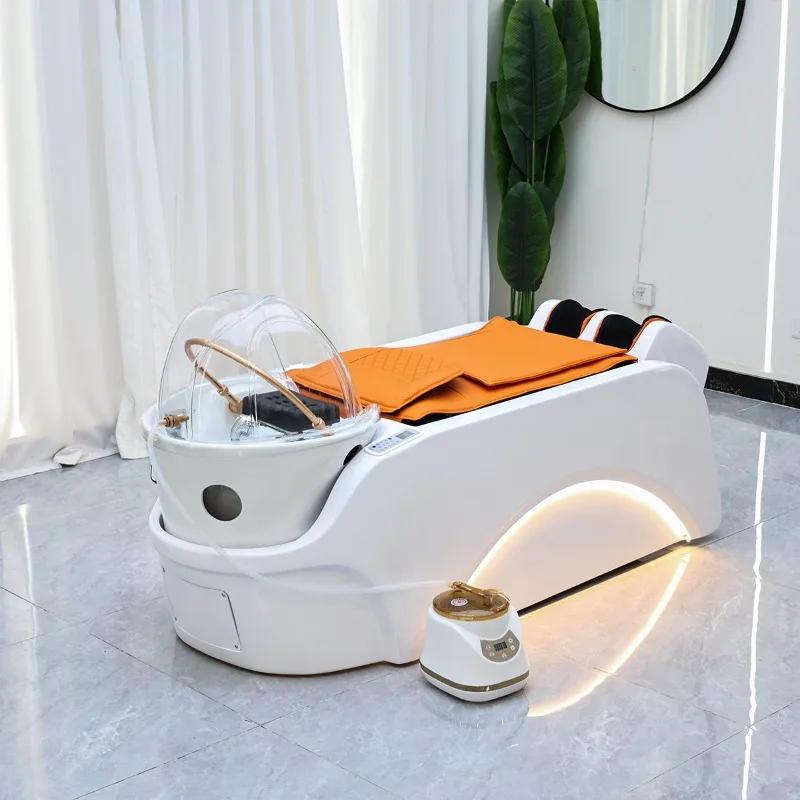 

Electric massage shampoo bed Automatic intelligent head treatment bed Lying flat type constant temperature water circulation fum