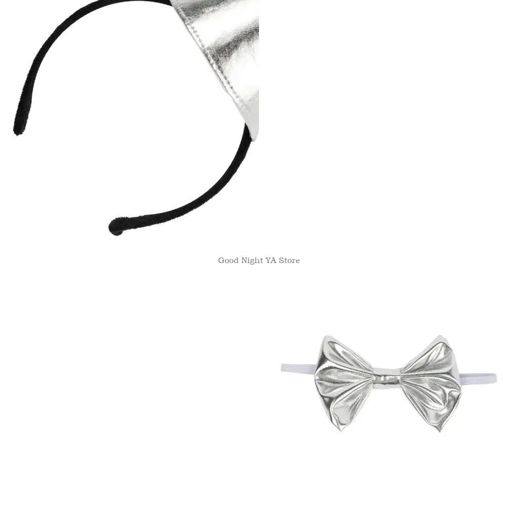 Elastic Tin Man Headpient Bowtie Roupe