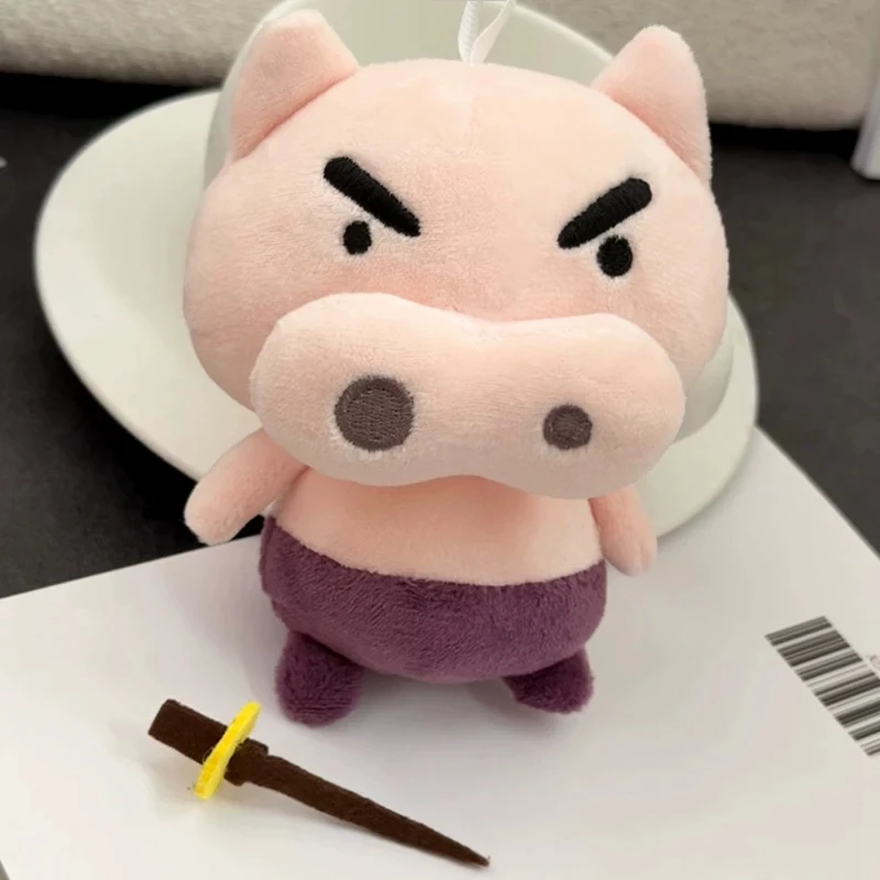 12CM Kawaii dessin animé Simulation Anime grand nez cochon en peluche Animal en peluche poupée enfants cochon main poupée Festival cadeau