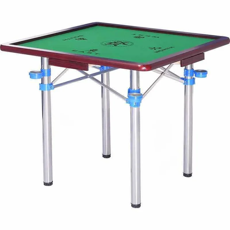 Table de Mahjong pliante postmoderne, Table d'échecs Simple pour la maison, menottes, dortoir manuel à double usage