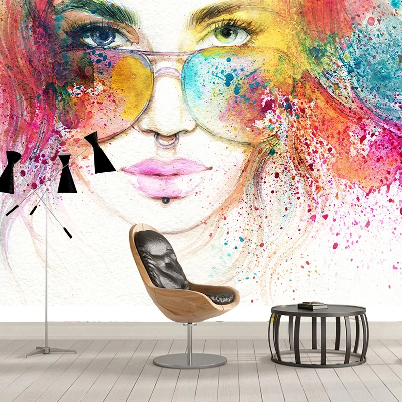 Custom Fashion Beauty Watercolor Painting Wall Decor Wallpaper For Bedroom Living Room Decoration Wall Mural Papel De Parede 3D