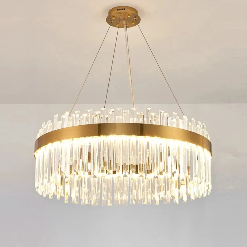 Modern Luxury Chandeliers Crystal Pendant Ceiling Lights for Living Dining Room Kitchen Gold Pendant Light Decor Indoor Lighting