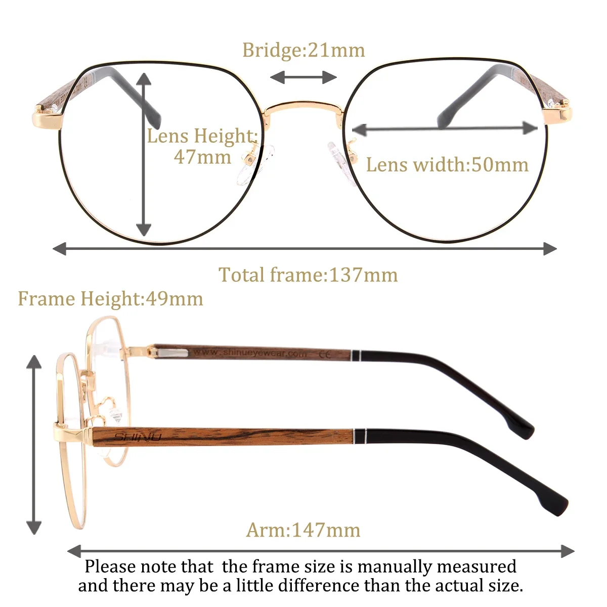 SHINU progressive glasses Men's Prescription glasses multifocal glasses near and far designer eyeglasses wooden eyewear custom