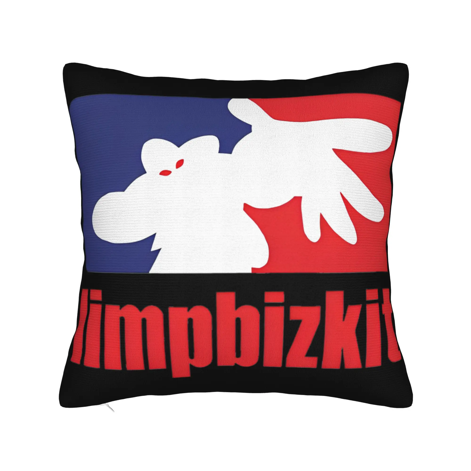 Limp Bizkit LOGO Square Pillowcases Polyester Home  Metal Band Rap Rock Cushion Cover Cool Home Decoration Pillow Cover 45*45