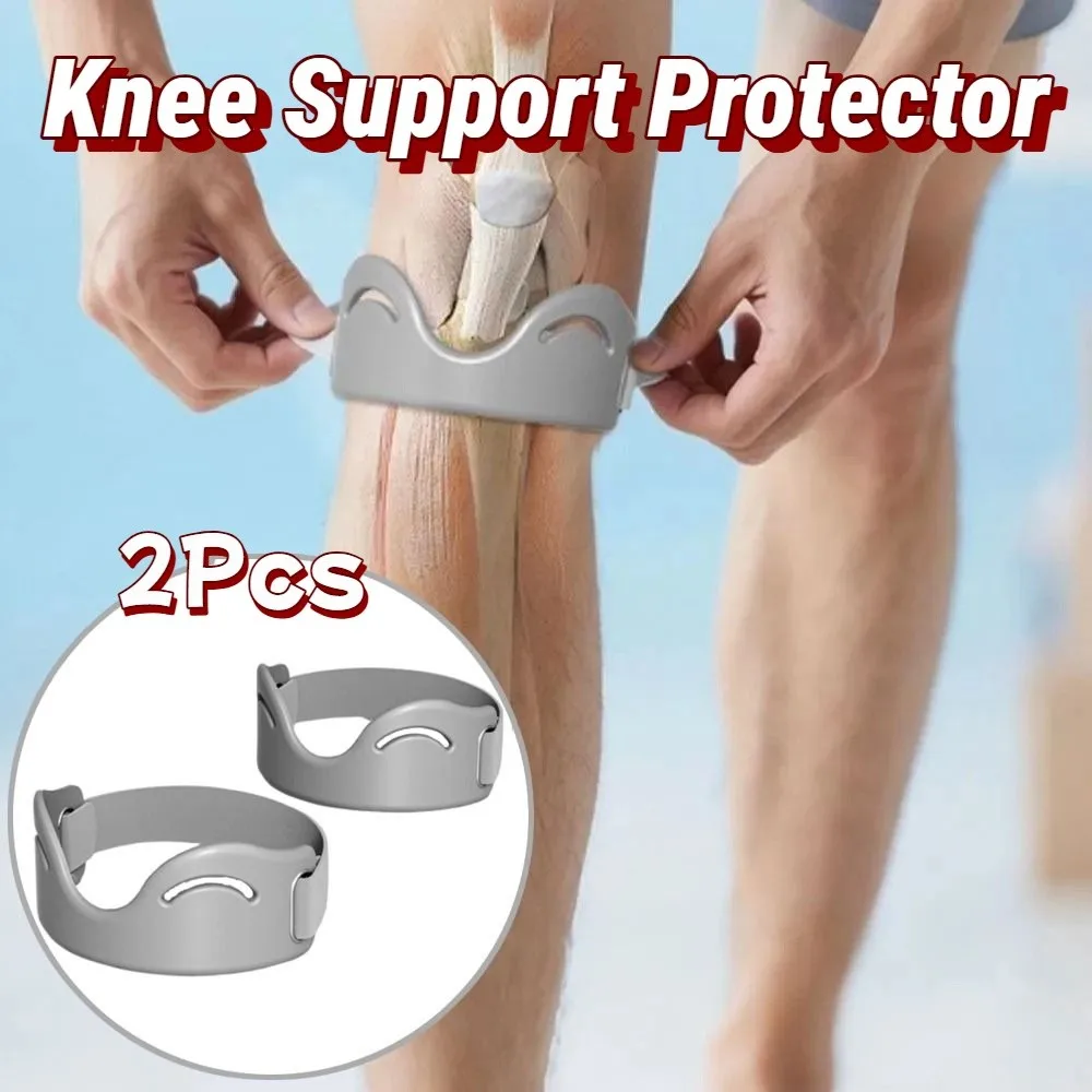 2 Stück Silikon-Kniescheibengurt, Elastischer Leichter Knieschutz, Flexibler Atmungsaktiver Patella-Kniegurt