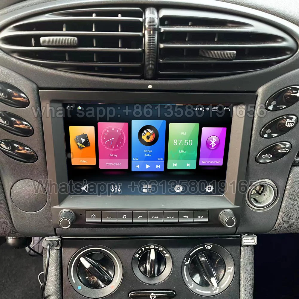 Radio samochodowe odtwarzacz GPS Carplay Android Auto dla Porsche 911 996 986 Boxster Carrera 1998 1999 2000 2001 2002 2003 2004 2005 2006