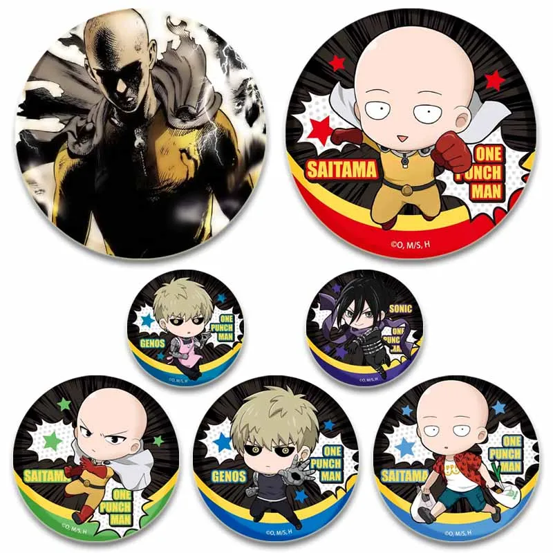 One-Punch Man, булавки для лацканов, мультяшные повязки для косплея, аниме Сайтама Генос Дженрос, Соник Тацумаки Фубуки, значок Гару, брошь, подарки