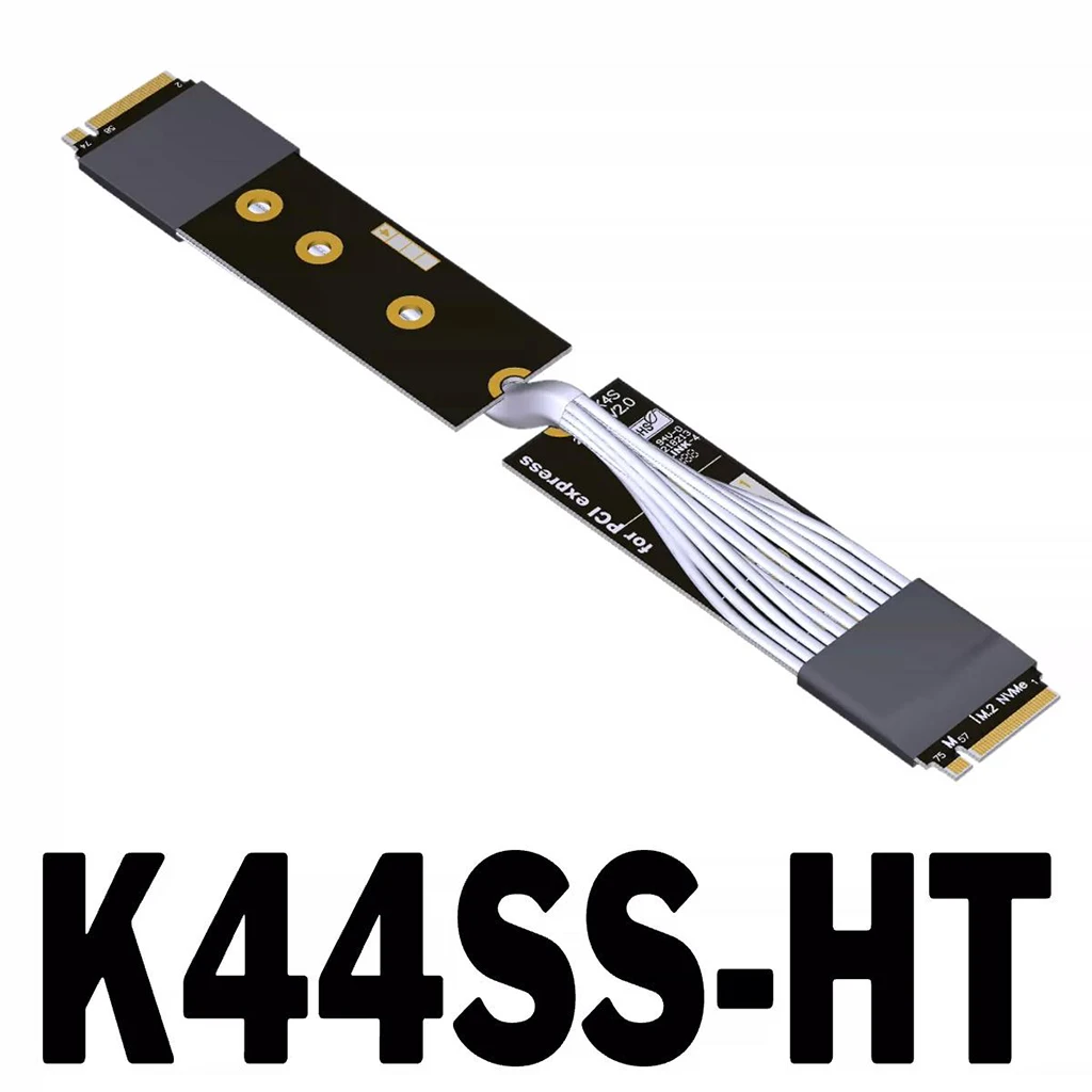 M.2 NVMe PCIe5.0 x4 Gen5 128Gbps Signal Extension Cable For Server Industrial Control Testing Male to Male Signal Docking Cable