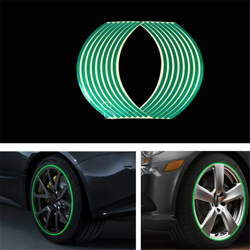 18 inches car Reflective Decals Rim Tape for KIA Sid Rio Soul Sportage Ceed Sorento Cerato K2 K3 K4 K5