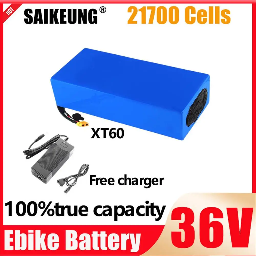 

Saikeung 36v 20 25 30 35 40 45 50ah Batterie 150w-3000w High Power Electric Bike Motor Scooters 21700 Battery Pack with 100A BMS