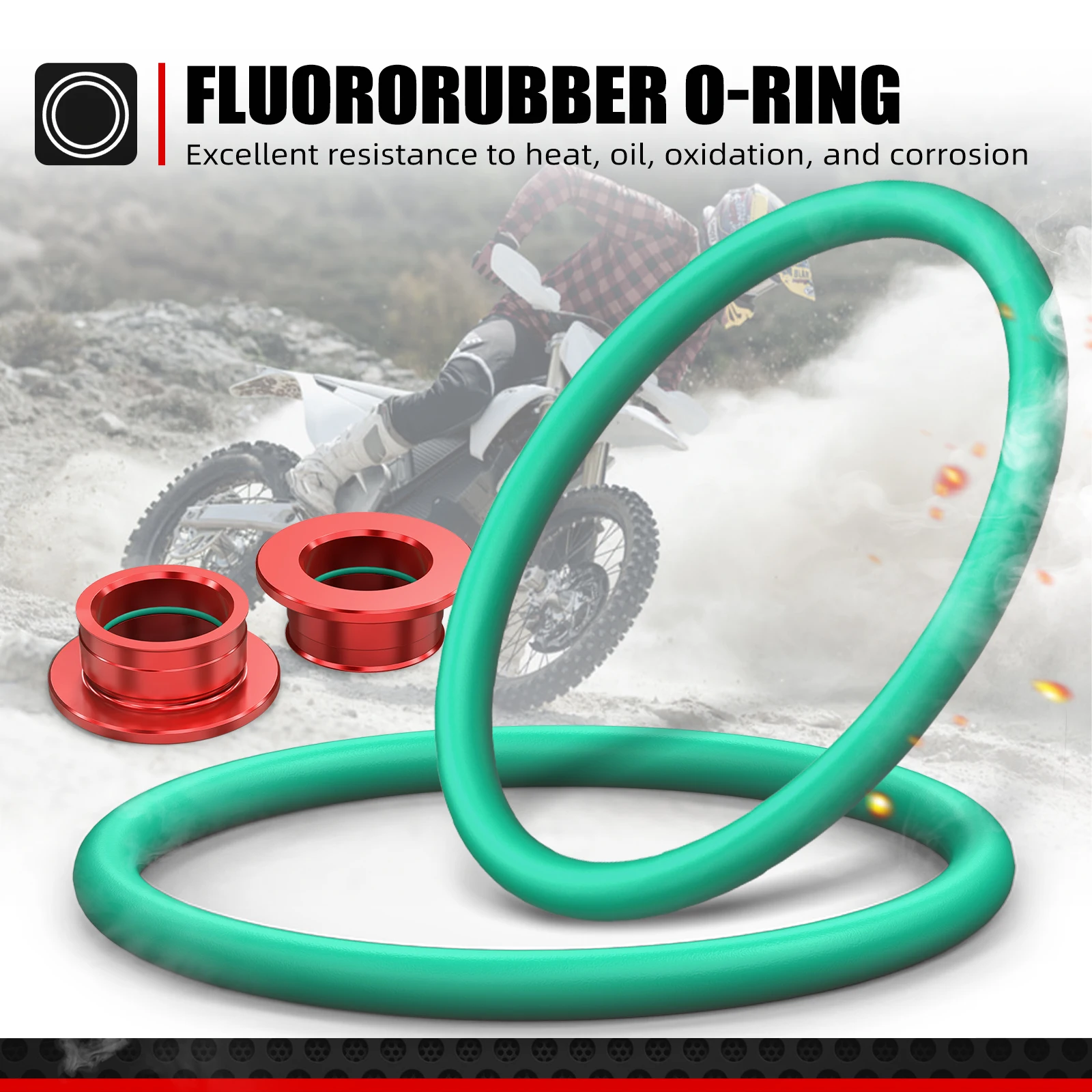 NICECNC Rear Wheel Spacers Hub Collars With O-rings For Stark Varg EX MX 2024-2025 Electrical Bike 7075-T6 Aluminum Anodization