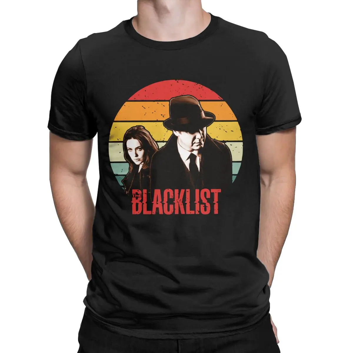 The Blacklist Old Movie tv series T-Shirt for Men Vintage Pure Cotton Aymond Reddington Short Sleeve T Shirt Summer Clothes