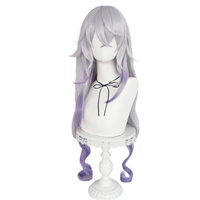 Synthetic Purple Super Long Curly Wavy  Black Swan Cosplay wig for Halloween Carnival Comic Exhibition