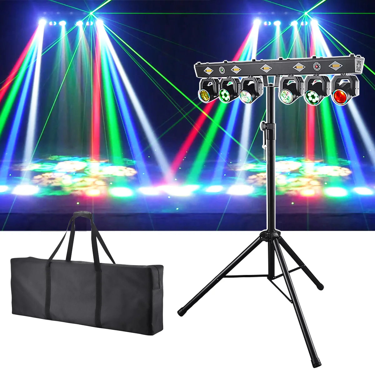 6 head shaking head stage effect light DMX voice-activated beam of laser effect  DJ disco  for KTV concerts