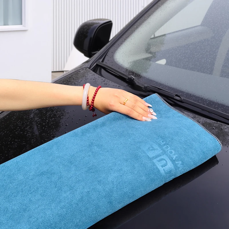 

Толстое и впитывающее двустороннее полотенце для мытья автомобиля без следов влево, ультра-мягкая сушильная ткань, инструменты для мытья деталей автомобиля