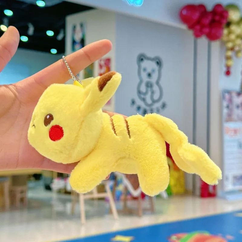 Nieuwe Pokemon Pluche Sleutelhanger Action Figure Pikachu Sleutelhanger Psyduck Bulbasaur Sleutelhanger Hanger Plushies Accessoires Cadeau