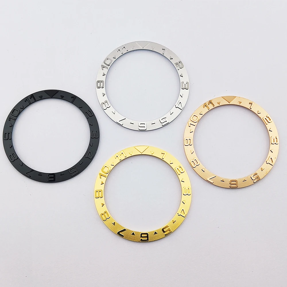 

38mm*30.6mm Ceramic Bezel Watch Bezel Insert 12 Hour Sloping Watch Parts Fit 40mm Watch Case Replace Accessory