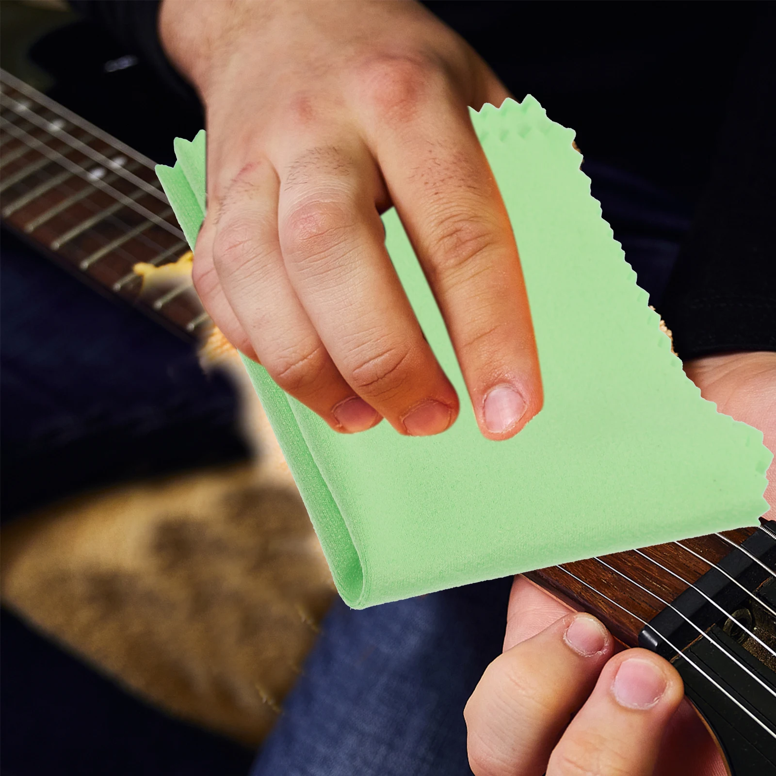 

10pcs Instrument Cleaning Cloth Durable Reusable For Guitar Piano Violin Ukelele Dust Removal Lint Free Musical Accessories Care