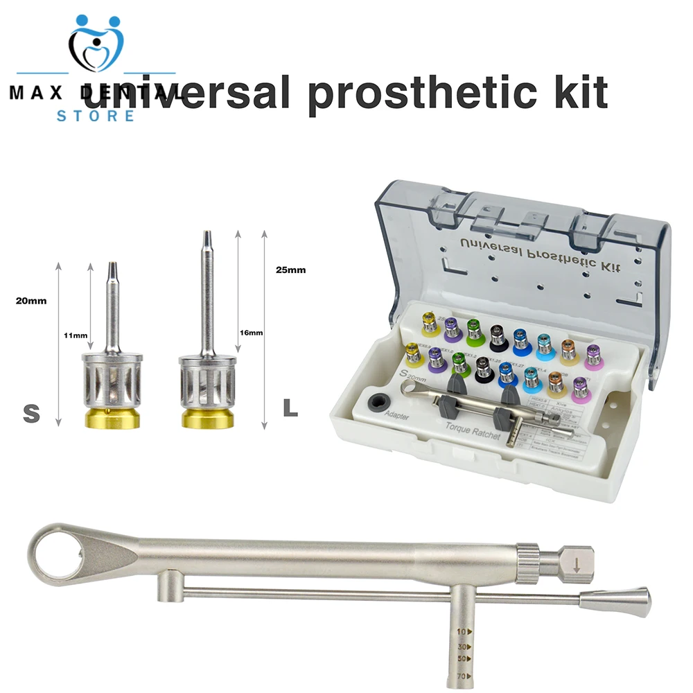 New Dental Universal Implant Torque Screwdriver Wrench Prosthetic Restoration Ratchet Kits Dentistry Implant Tool 10-70NCM