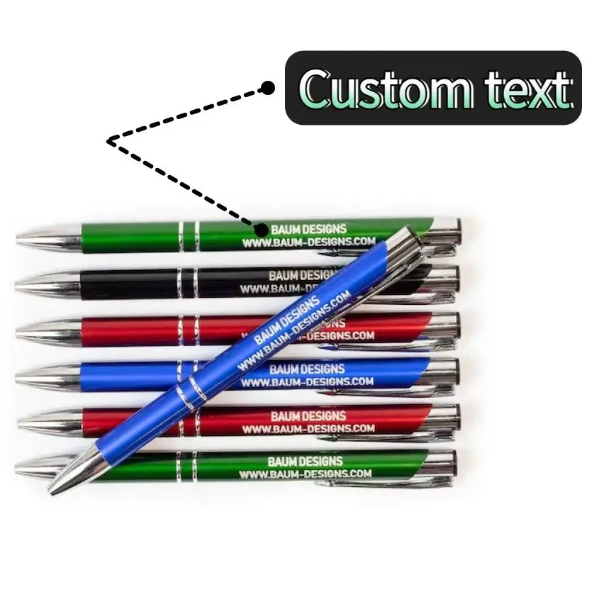 10 Pcs Personalized Business Pens Bulk Custom Text Order | Marketing Material Writing Tools Office Supplies Event Gifts
