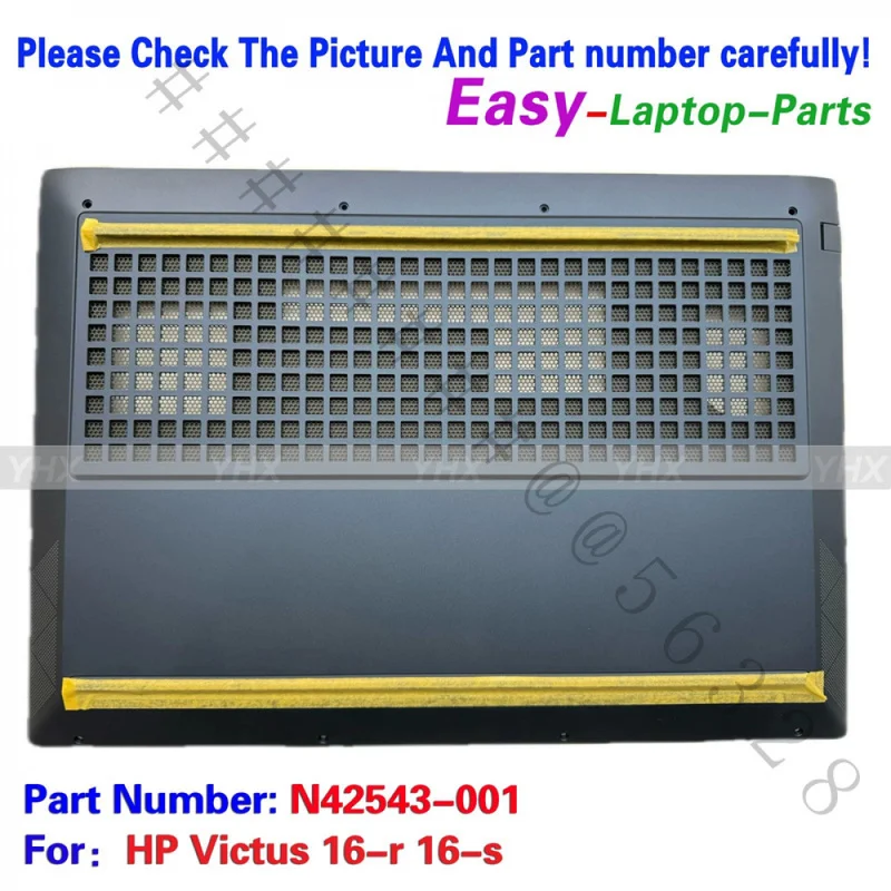 SS+New Blue Lower Bottom Base Case Cover PN N42543-001 80W For HP Victus 16-r 16-s Gaming Laptop Replacement Housing Shell