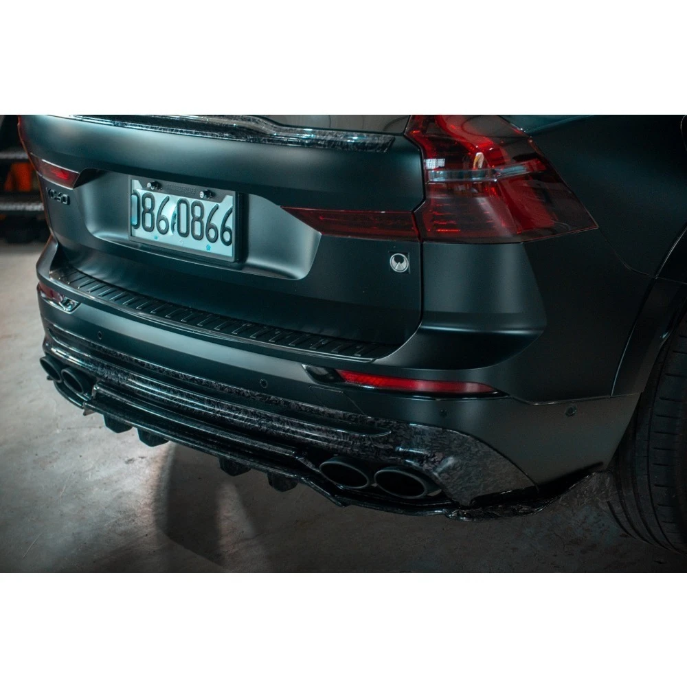 Small Car Body Kit Carbon Fiber Bumper Lip Shovel Spoiler Rear Diffuser For Volvo XC60 2017-2025 Sports diffuser retrofit. view 4