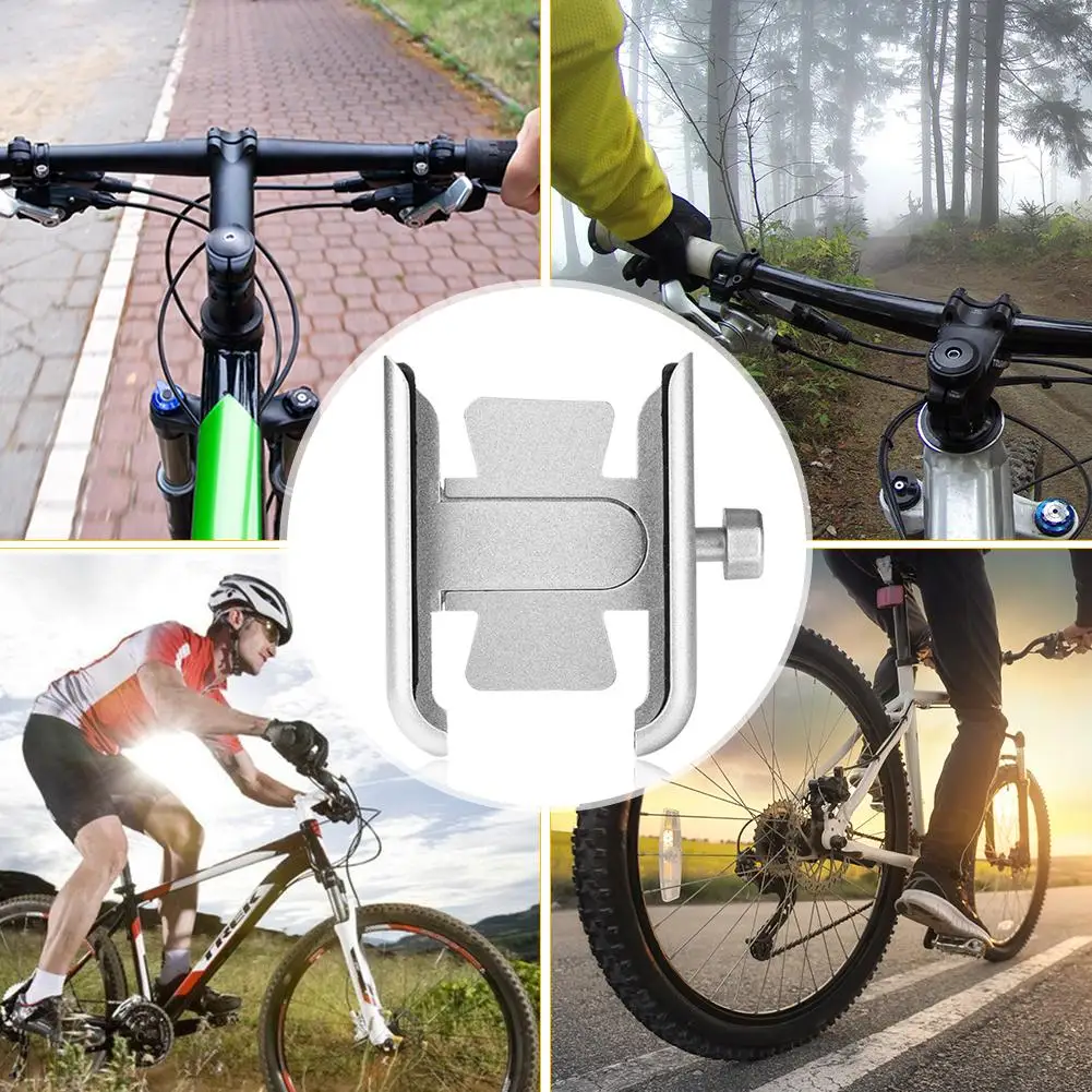 Universal Metal Bike Phone Rack Aluminum Alloy Bicycle Mobile Phone Holder Motorcycle Bike Handlebar Mount for iPhone XiaoMi