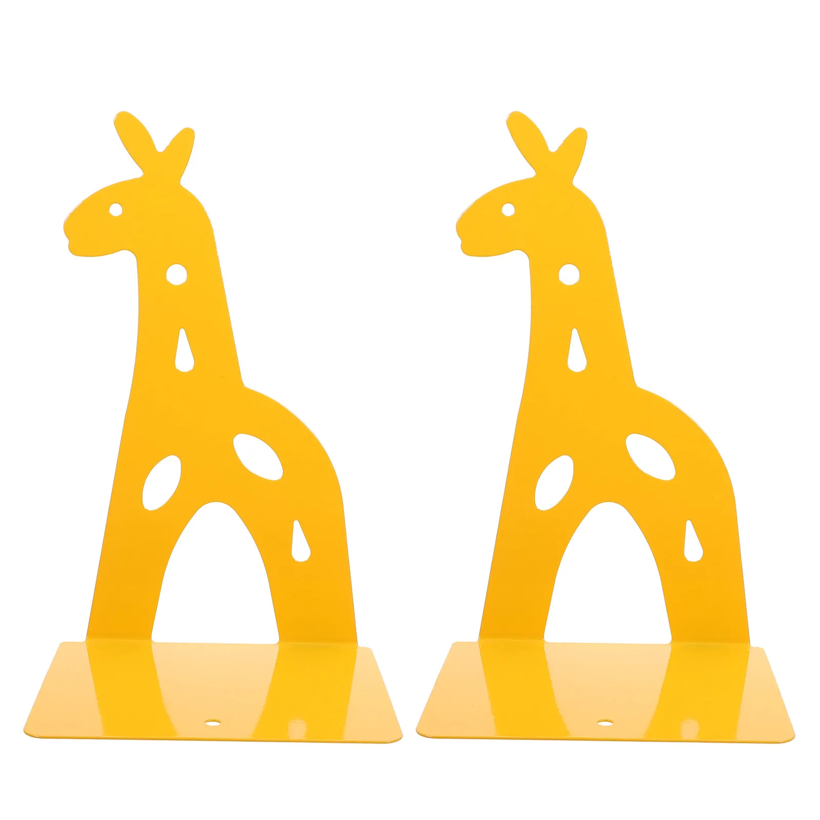 1Pair Deer Shape Metal Bookends Premium Heavy Duty Nonskid Desk Shelf Organizer for Books Magazines Files Cds Home Office