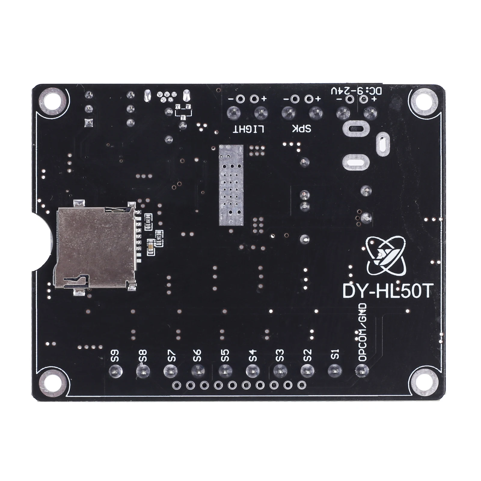 MP3 WAV Mono Voice Playback Module Low-level Trigger GND DY-HL50T 60W Class D Power Amplifier TF Card USB DC 9V-24V