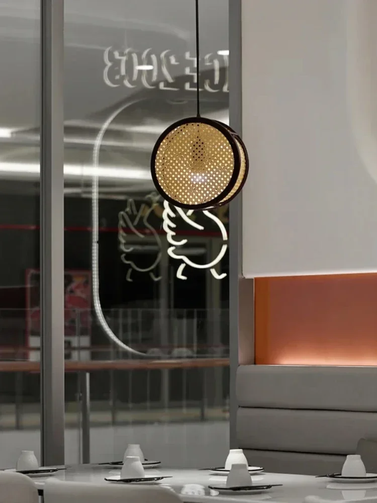 *Rattan Chandelier Pendant light Ceiling Lamp Living Room Study Japanese Restaurant Creative Designer Hotel Decorative Table