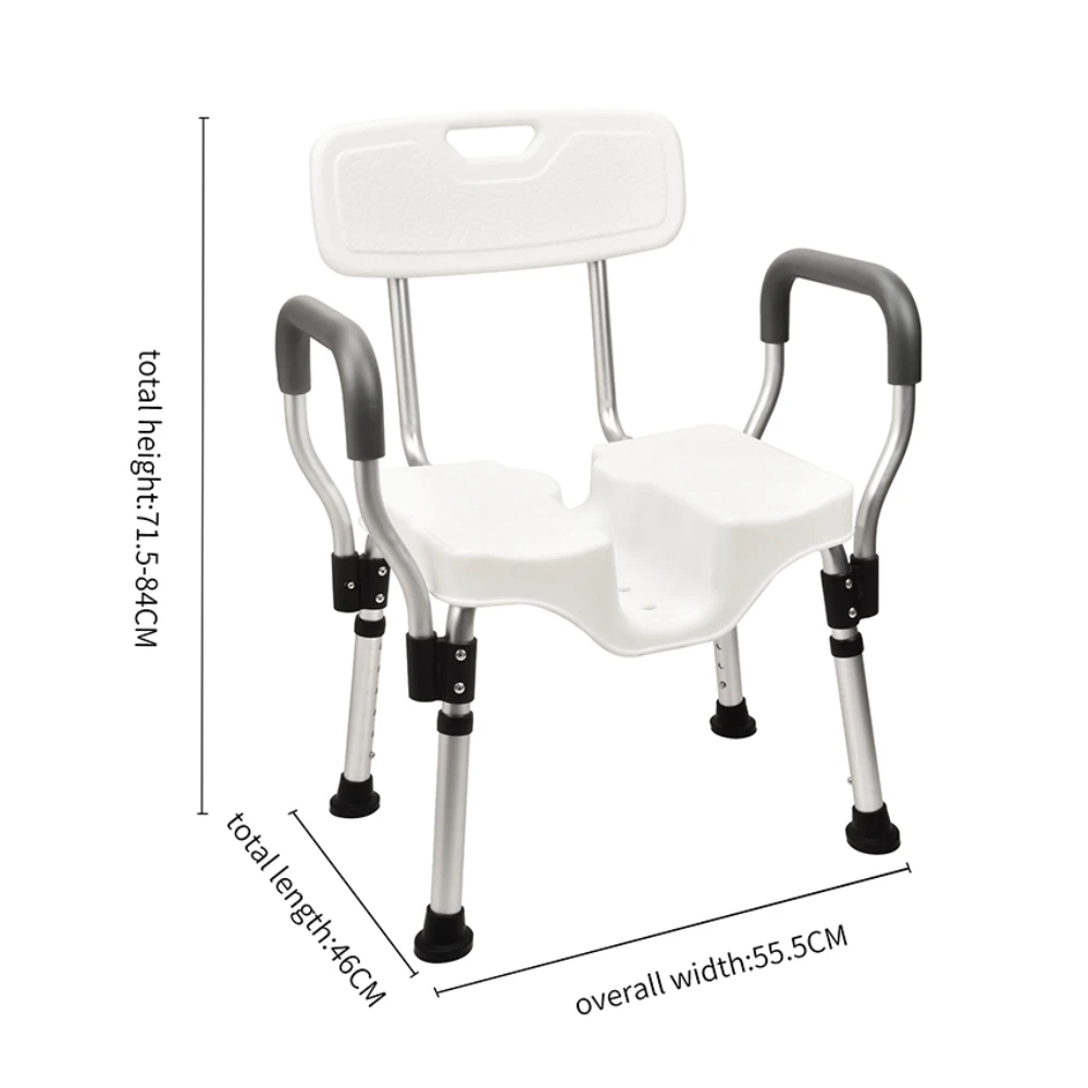 

High Quality Bathroom Adjustable Shower Chair With Back Bath Chair For Elderly And Disabled
