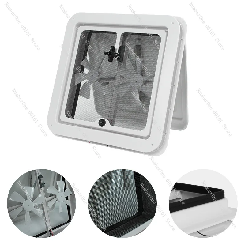 RV trailer ventilation cover, base with motor, RV vent, trailer camper exhaust fan, ventilation fan