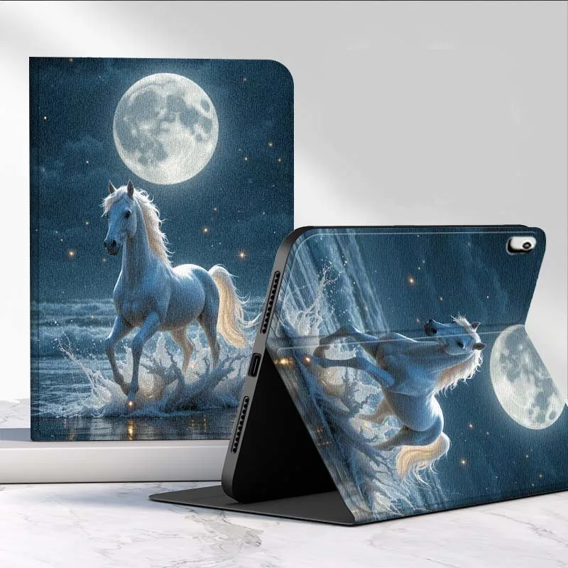 Moon Horse Design For Xiaomi Poco Redmi Pad 2 4 5 6 6S 7 7S SE Pro Ultra Max 14 11 8.8 11.2 12.5 Inch Tablet Case