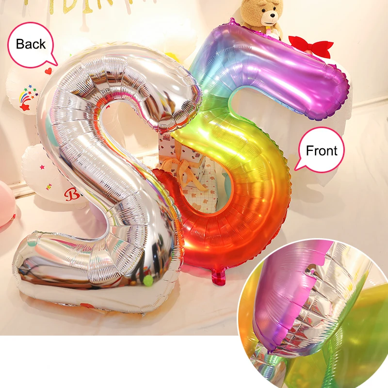 40inch Number Aluminum Foil Balloons 0 1 2 3 4 5 6 7 8 9  Years Old Balloons Child Adult Birthday Wedding Decor Party Supplies