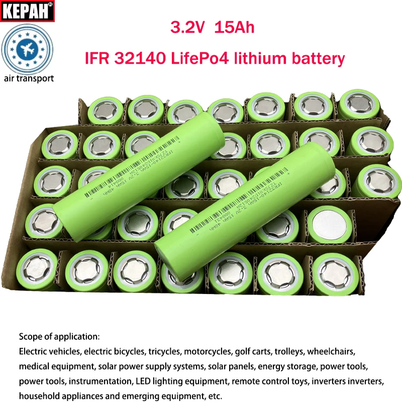 3.2V 15Ah IFR 32140 LifePo4 can be assembled battery DIY 12V 24V 36V 48V electric scooter Outdoor, home backup power battery