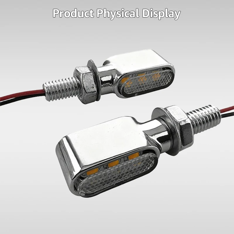 Motorcycle Turn Signal Light 12V Clignotant Moto LED Mini High Brightness Amber Indicator Blinker Lamp For Honda Yamaha Cafe