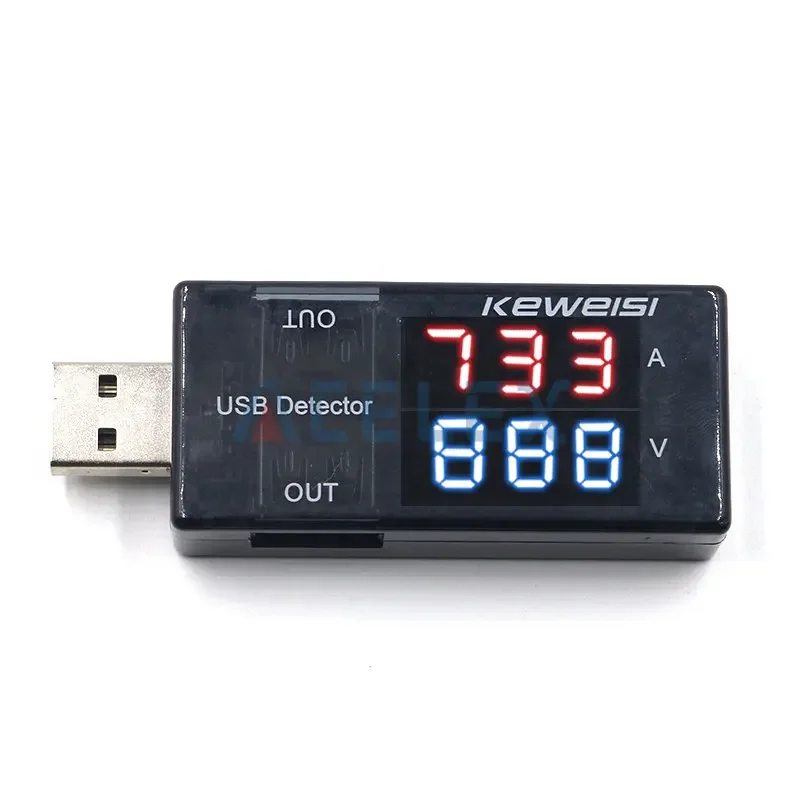 USB Voltage Meters Current Voltage Power Tester Dual Digital Display Volt Amp Meter For Android Phone And iPhones ALI8